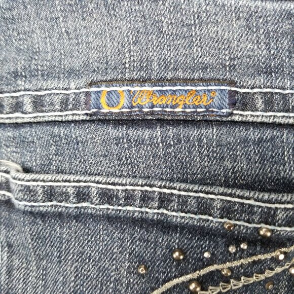 Wrangler Jeans Womens 3/4 Q Baby Stretch Mid Rise Bootcut *Altered Read* - Picture 12 of 16